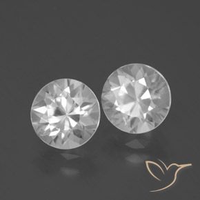 3.80 ctw White Zircon Stones, Natural Zircon in Diamond-Cut Shape for Sale