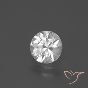 1.68 ct White Zircon Stone, Natural Zircon in Diamond-Cut Shape for Sale