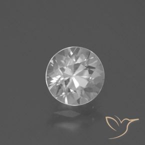2.26ct Natural White Zircon, Round, VVS-VS