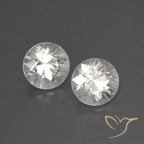 3.22 ctw White Zircon Stones, Natural Zircon in Diamond-Cut Shape for Sale