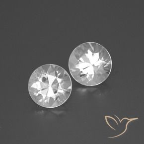 3.76 ctw White Zircon Stones, Natural Zircon in Diamond-Cut Shape for Sale