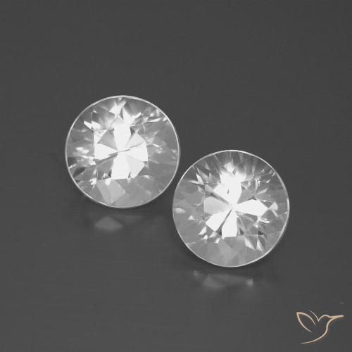 4.87 ct White Zircon, 7.5 mm Diamond Cut From Cambodia, Photo A