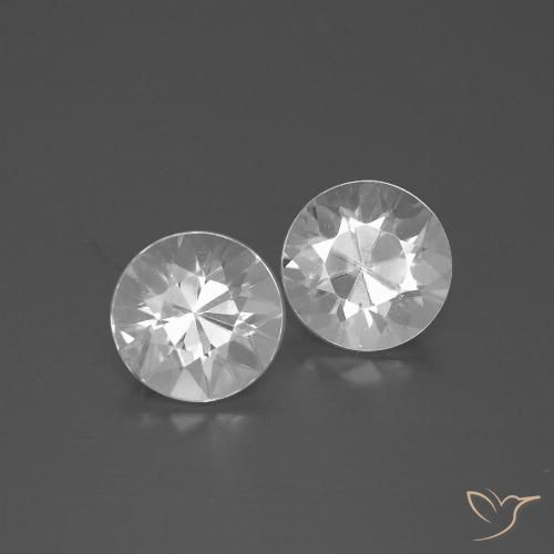 3.85 ct White Zircon, 7 mm Diamond Cut From Cambodia, Photo A
