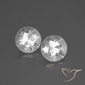 3.85 ctw White Zircon Stones, Natural Zircon in Diamond-Cut Shape for Sale