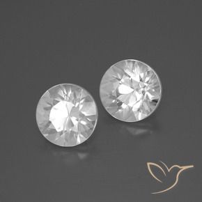 4.26 ctw White Zircon Stones, Natural Zircon in Diamond-Cut Shape for Sale