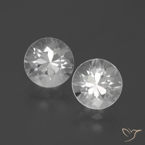 4.38 ct White Zircon, 7.2 mm Diamond Cut From Cambodia, Photo A