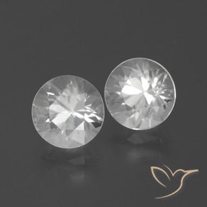 4.38 ctw White Zircon Stones, Natural Zircon in Diamond-Cut Shape for Sale