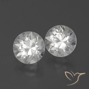 4.77 ctw White Zircon Stones, Natural Zircon in Diamond-Cut Shape for Sale