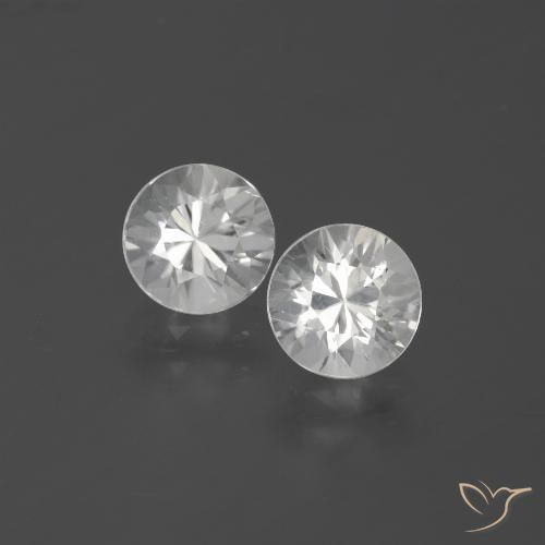 2.53 ct White Zircon, 6 mm Diamond Cut From Cambodia, Photo A