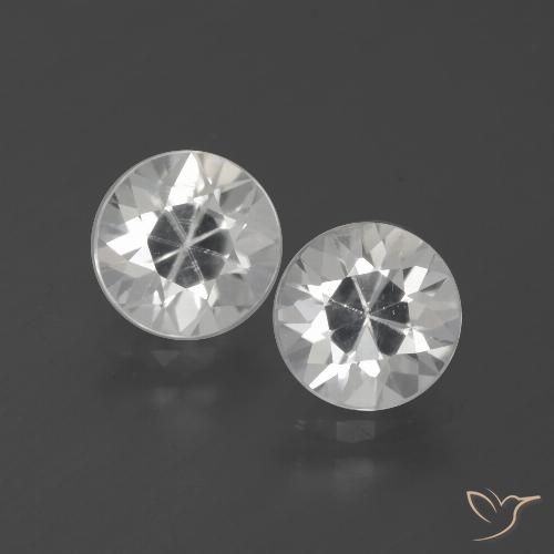 3.71 ct White Zircon, 6.8 mm Diamond Cut From Cambodia, Photo A