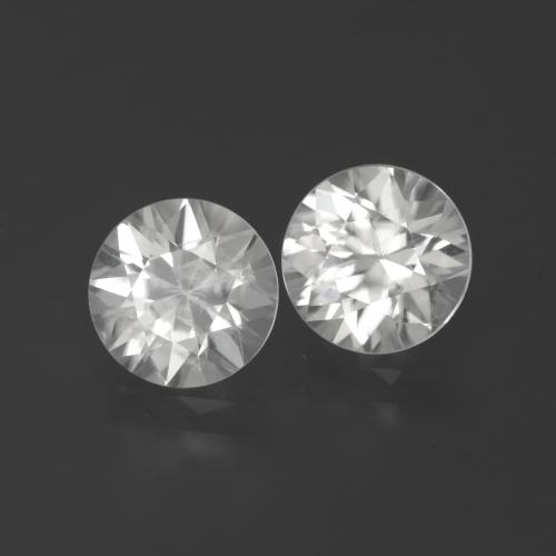 4.74 ctw White Zircon Stones, Natural Zircon in Diamond-Cut Shape for Sale