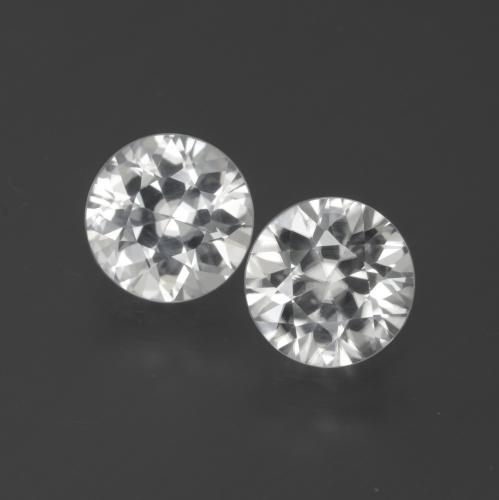 Clear White Zircon Gem - 2.3ct Diamond-Cut (ID: 385973)
