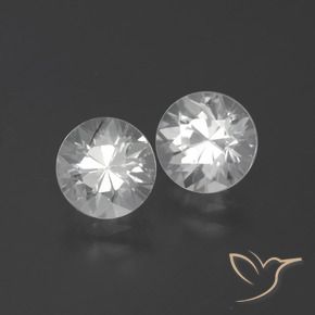4.46 ctw White Zircon Stones, Natural Zircon in Diamond-Cut Shape for Sale