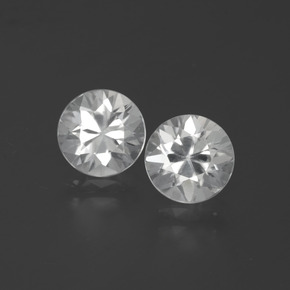 3.63 ct White Zircon Gemstone, Zircon Gem in Diamond-Cut Shape for Sale.