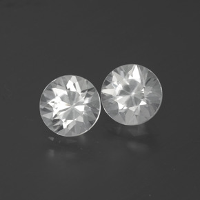 3.63 ct White Zircon Stone, Natural Zircon in Diamond-Cut Shape for Sale