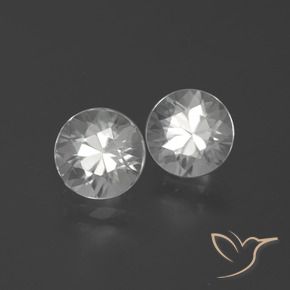 3.84 ctw White Zircon Stones, Natural Zircon in Diamond-Cut Shape for Sale
