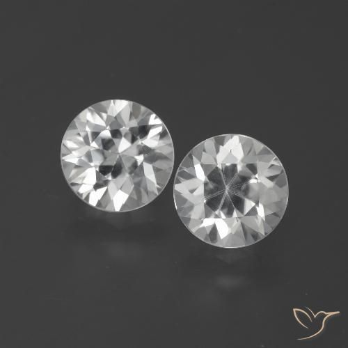 4,04 ct weißer Zirkon, 7,3 mm Diamantschliff aus Kambodscha, Photo A