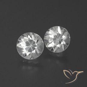 3.67 ctw White Zircon Stones, Natural Zircon in Diamond-Cut Shape for Sale