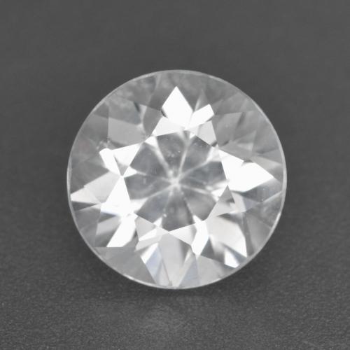 2.58 ct White Zircon Gemstone, Zircon Gem in Diamond-Cut Shape for Sale.