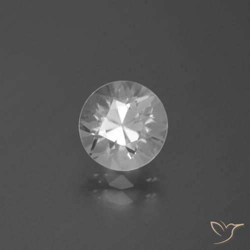 2.58ct Natural White Zircon, Round, VVS-VS