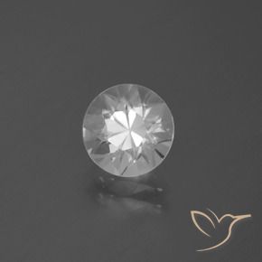 2.58 ct White Zircon Stone, Natural Zircon in Diamond-Cut Shape for Sale