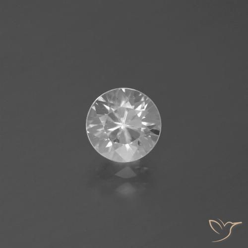1.76ct Natural White Zircon, Round, VVS-VS