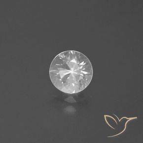 1.76 ct White Zircon Stone, Natural Zircon in Diamond-Cut Shape for Sale
