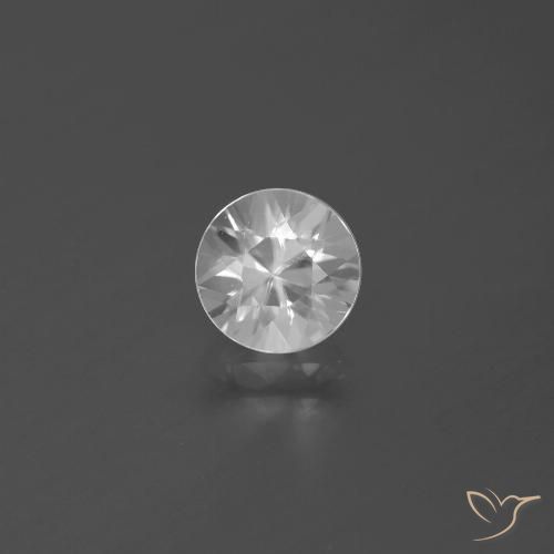 1.64ct Natural White Zircon, Round, VVS