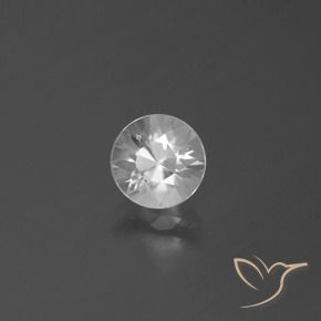 1.64 ct White Zircon Stone, Natural Zircon in Diamond-Cut Shape for Sale