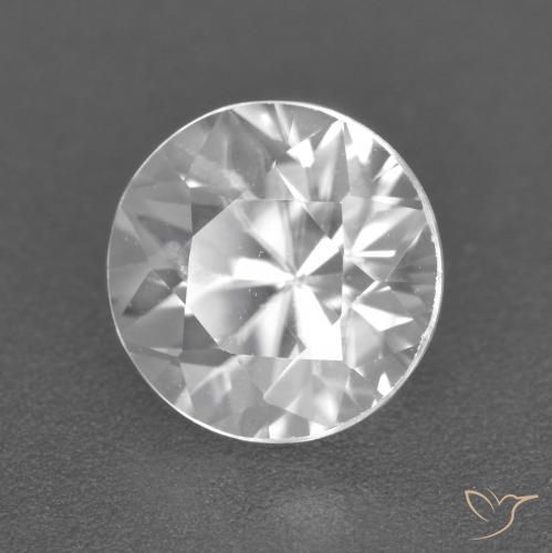 2.12 ct White Zircon Stone, Natural Zircon in Diamond-Cut Shape for Sale