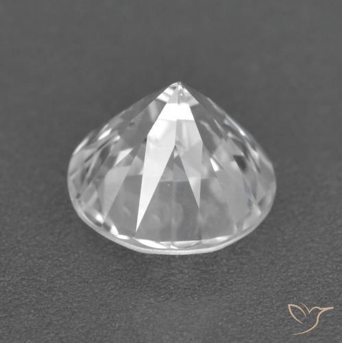 Zircon Gemstone in 7 mm (calibrated) Size for Sale, Zircon Stone in White Color