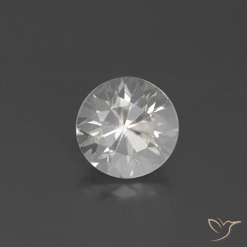 2.19ct Natural White Zircon, Round, VVS