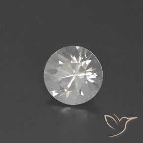 2.19 ct White Zircon Stone, Natural Zircon in Diamond-Cut Shape for Sale
