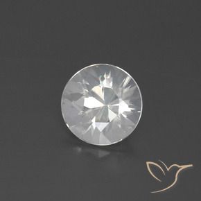 2.10 ct White Zircon Stone, Natural Zircon in Diamond-Cut Shape for Sale
