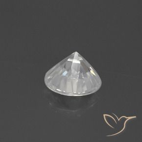 Zircon Gemstone in 7 mm (calibrated) Size for Sale, Zircon Stone in White Color