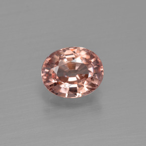 1.73 ct Orange Zircon Gemstone, Zircon Gem in Oval Facet Shape for Sale.