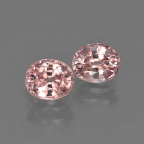 2.37 ct Orange Zircon Gemstone, Zircon Gem in Oval Facet Shape for Sale.