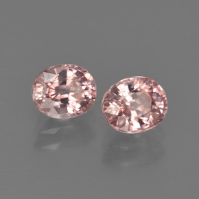 2.37 ct Orange Zircon Stone, Natural Zircon in Oval Facet Shape for Sale