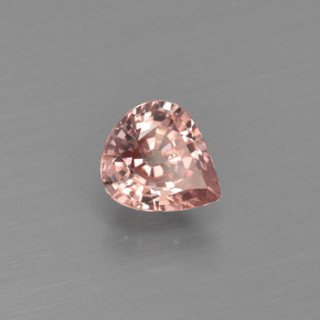 0.98 ct Orange Zircon Stone, Natural Zircon in Pear Facet Shape for Sale