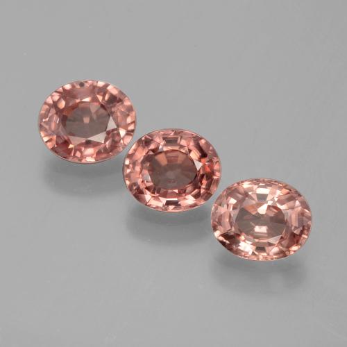 Indian Red Zircon Gem - 1ct Oval Facet (ID: 399972)