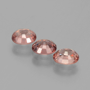 Zircon Gemstones in 6.1 x 5.2 mm Size for Sale, Zircon Stones in Indian Red Color