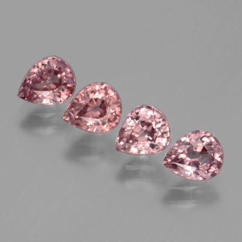 Medium Pink Zircon Gem - 1ct Pear Facet (ID: 399974)