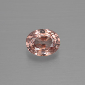 1.47 ct Orange Zircon Gemstone, Zircon Gem in Oval Facet Shape for Sale.