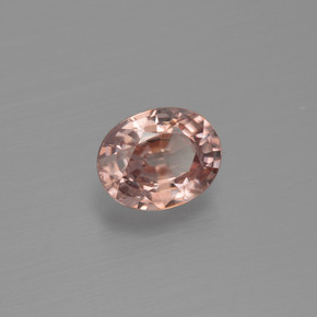 1.47 ct Orange Zircon Stone, Natural Zircon in Oval Facet Shape for Sale
