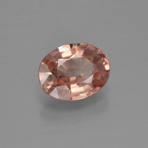 2.17 ct Pink Zircon Stone, Natural Zircon in Oval Facet Shape for Sale