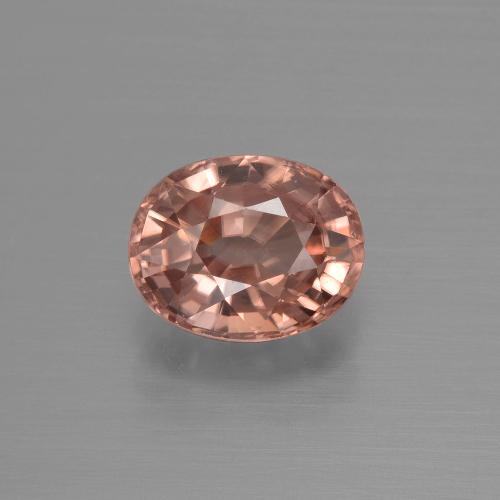 Indian Red Zirkon Edelstein - 2.5ct Oval facettiert (ID: 400048)