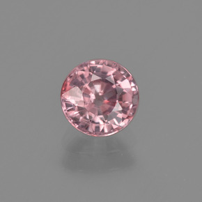 1.22 ct Pink Zircon Gemstone, Zircon Gem in Round Facet Shape for Sale.