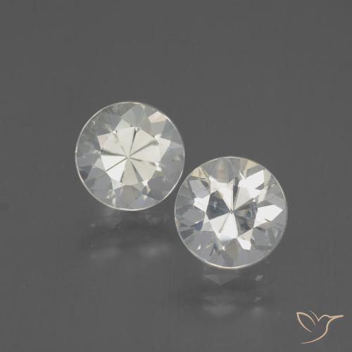 4.12 ct White Zircon, 7.2 mm Diamond Cut From Cambodia, Photo A
