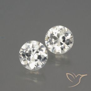 4.00 ctw White Zircon Stones, Natural Zircon in Diamond-Cut Shape for Sale