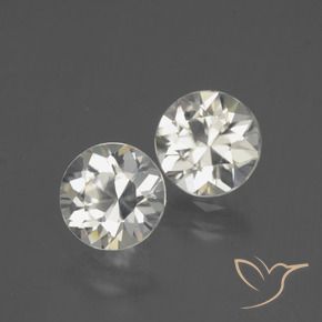 4.56 ctw White Zircon Stones, Natural Zircon in Diamond-Cut Shape for Sale